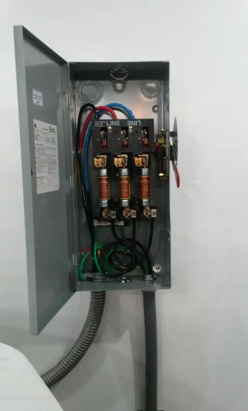 Three-phase disconnect switch installed for Electrical Wiring & Rewiring in Bluffdale